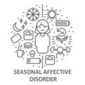 Banners for seasonal affective disorder Royalty Free Stock Photo