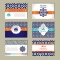 Banners set of ethnic design. Religion abstract set of layout. Royalty Free Stock Photo