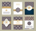 Banners set of ethnic design. Religion abstract set of layout. Royalty Free Stock Photo