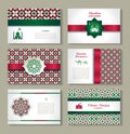 Banners set of ethnic design. Religion abstract set of layout. Royalty Free Stock Photo