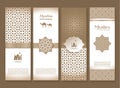 Banners set of ethnic design. Religion abstract set of layout. Royalty Free Stock Photo