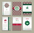 Banners set of ethnic design. Religion abstract set of layout. Royalty Free Stock Photo