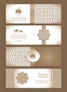 Banners set of ethnic design. Religion abstract set of layout. Royalty Free Stock Photo