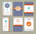 Banners set of ethnic design. Religion abstract set of layout. Royalty Free Stock Photo