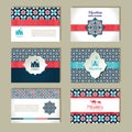 Banners set of ethnic design. Religion abstract set of layout. Royalty Free Stock Photo