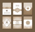 Banners set of ethnic design. Religion abstract set of layout. Royalty Free Stock Photo