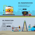 Banners set for petroleum industry Royalty Free Stock Photo