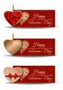 Banners set for Valentines Day Royalty Free Stock Photo