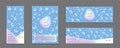 Banners Set with Water Drops and text. Vector 3D realistic. transparent Bubbles on Blue modern background. rain, water, condensate