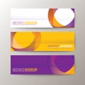 Banners template with abstract circle shape pattern background