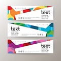 Banners template with abstract colorful circle pattern background