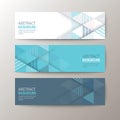Banners Template With Abstract Triangle Pattern Background