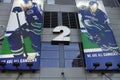 Banners of Vancouver Canucks hockey players