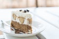 Banoffee cake on plate