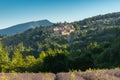 Village with lavender fields Royalty Free Stock Photo