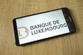 Banque de Luxembourg logo displayed on smartphone