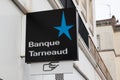 Banque tarneaud text sign and logo brand star blue office French bank facade agency