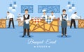 Banquet Event Concept. Vector Flat Illustration.