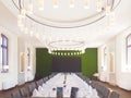Banquet hall for fine dining or wedding Royalty Free Stock Photo