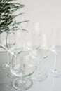 Banquet party crystal wine brandy glasses