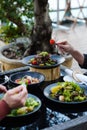 Banquet restaurant meals reception healthy eating Royalty Free Stock Photo