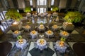 Banquet Set up in Huge Hall Royalty Free Stock Photo