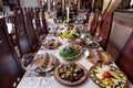 Banquet table with food Royalty Free Stock Photo