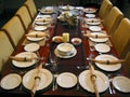 Banquet table setting Royalty Free Stock Photo