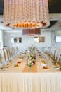 Banquet wedding table in a restaurant or cafe Royalty Free Stock Photo