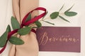 Banquet wedding table setting evening reception name card