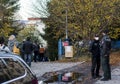 Banska Bystrica, Slovakia, October 31, 2020: People wait in line for a Covid-19 antigen test. Mass public free testing in Slovakia