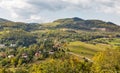 Banska Stiavnica autumn townscape in Slovakia. Royalty Free Stock Photo