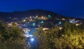 Banska Stiavnica night townscape, Slovakia Royalty Free Stock Photo