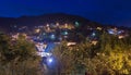 Banska Stiavnica night townscape, Slovakia Royalty Free Stock Photo