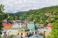 Banska Stiavnica town rooftops Royalty Free Stock Photo