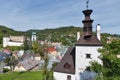 Banska Stiavnica townscape in Slovakia. Royalty Free Stock Photo