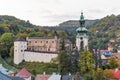 Banska Stiavnica townscape in Slovakia. Royalty Free Stock Photo