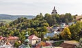 Banska Stiavnica townscape in Slovakia. Royalty Free Stock Photo