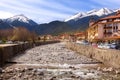 Bansko, Bulgaria, Glazne river, spring mountains Royalty Free Stock Photo