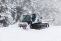 Snow groomer ratrack machine, ski slope