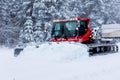 Snow groomer ratrack machine, ski slope