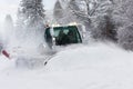 Snow groomer ratrack machine, ski slope