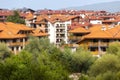 Bansko, Bulgaria summer aerial town panorama Royalty Free Stock Photo