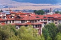 Bansko, Bulgaria summer aerial town panorama Royalty Free Stock Photo