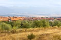 Bansko, Bulgaria summer aerial town panorama