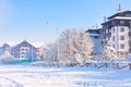 Ski resort Bansko, Bulgaria panorama Royalty Free Stock Photo