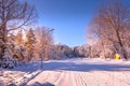 Bansko ski slope and Pirin snow peaks, Bulgaria Royalty Free Stock Photo