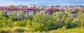 Bansko summer town panorama, Bulgaria Royalty Free Stock Photo