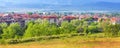Bansko summer town panorama, Bulgaria Royalty Free Stock Photo