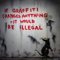 Banksy Graffiti Art. The world of Banksy .